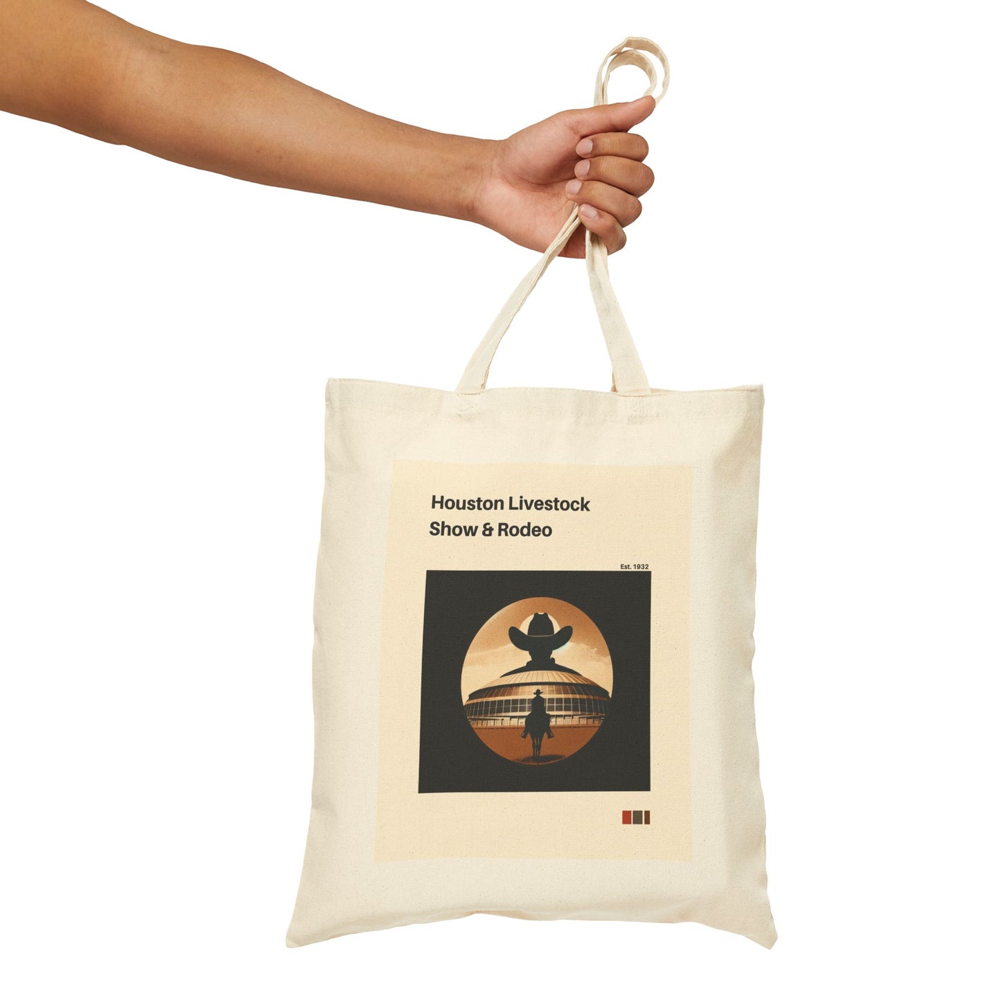 Houston Rodeo Tote Bag l Vintage Western Style with Astrodome | Eco-Friendly Houston Livestock Show Bag
