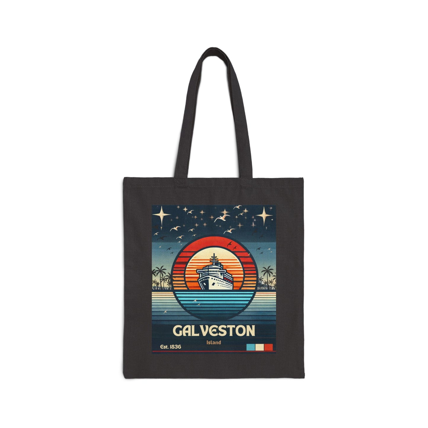 Galveston Island Tote Bag l Retro Cruise Ship Design | Beach & Port Travel Bag | Texas Coast Style
