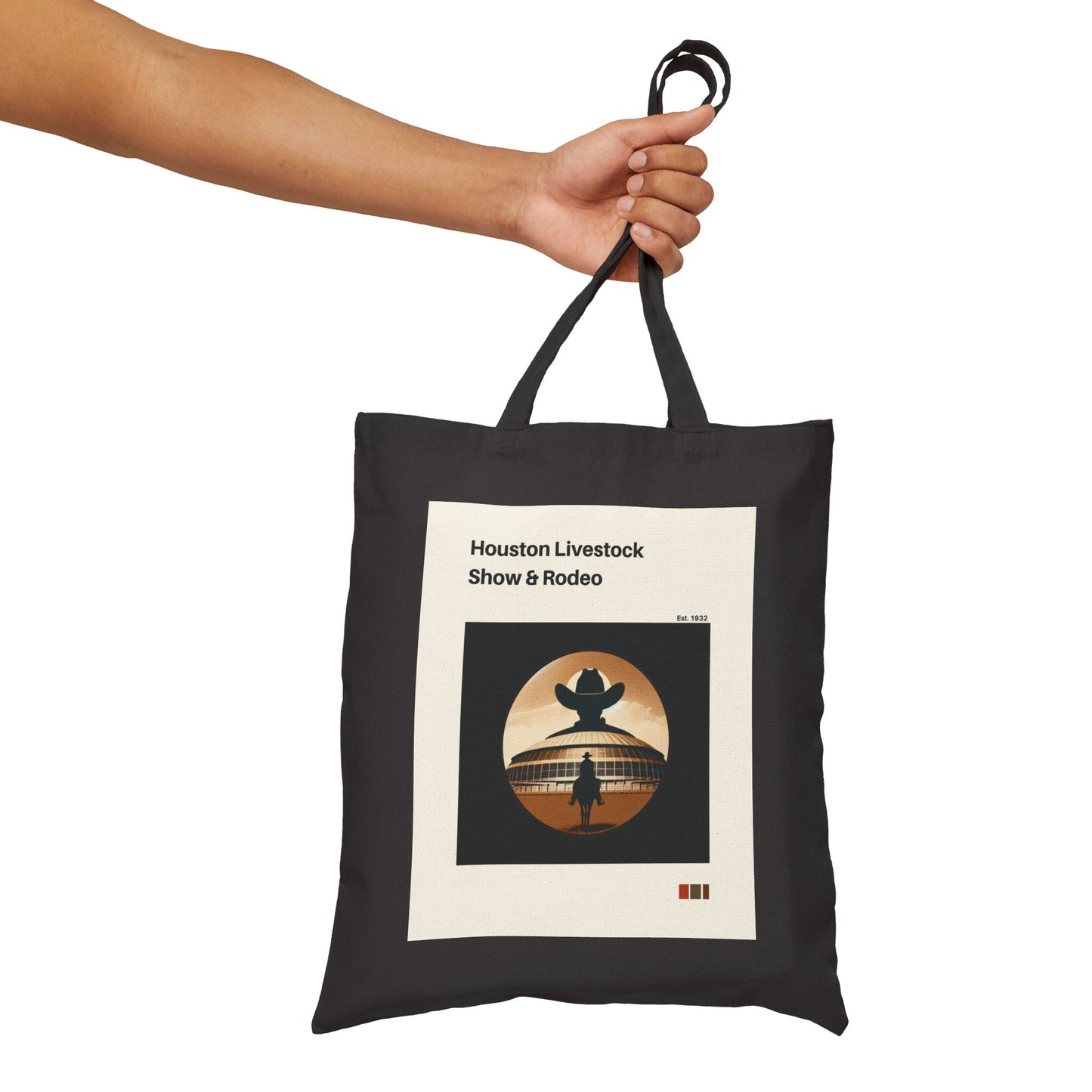Houston Rodeo Tote Bag l Vintage Western Style with Astrodome | Eco-Friendly Houston Livestock Show Bag