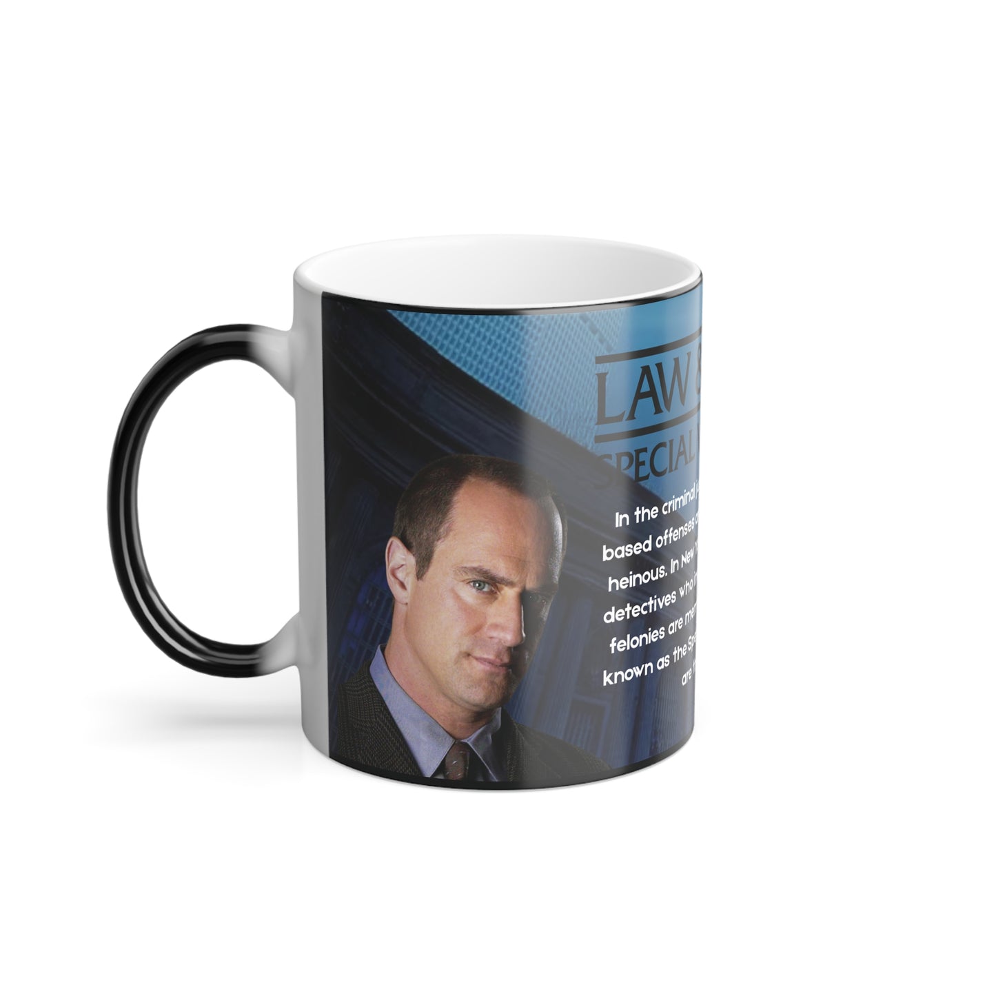Law & Order SVU Heat Reactive Mug | Color Morph Ceramic Coffee Cup | Gift for Fans