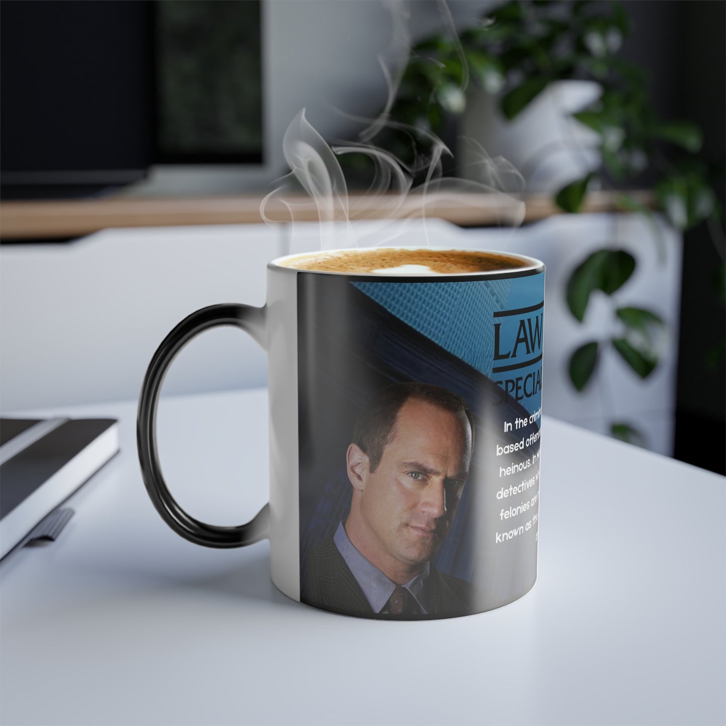 Law & Order SVU Heat Reactive Mug | Color Morph Ceramic Coffee Cup | Gift for Fans