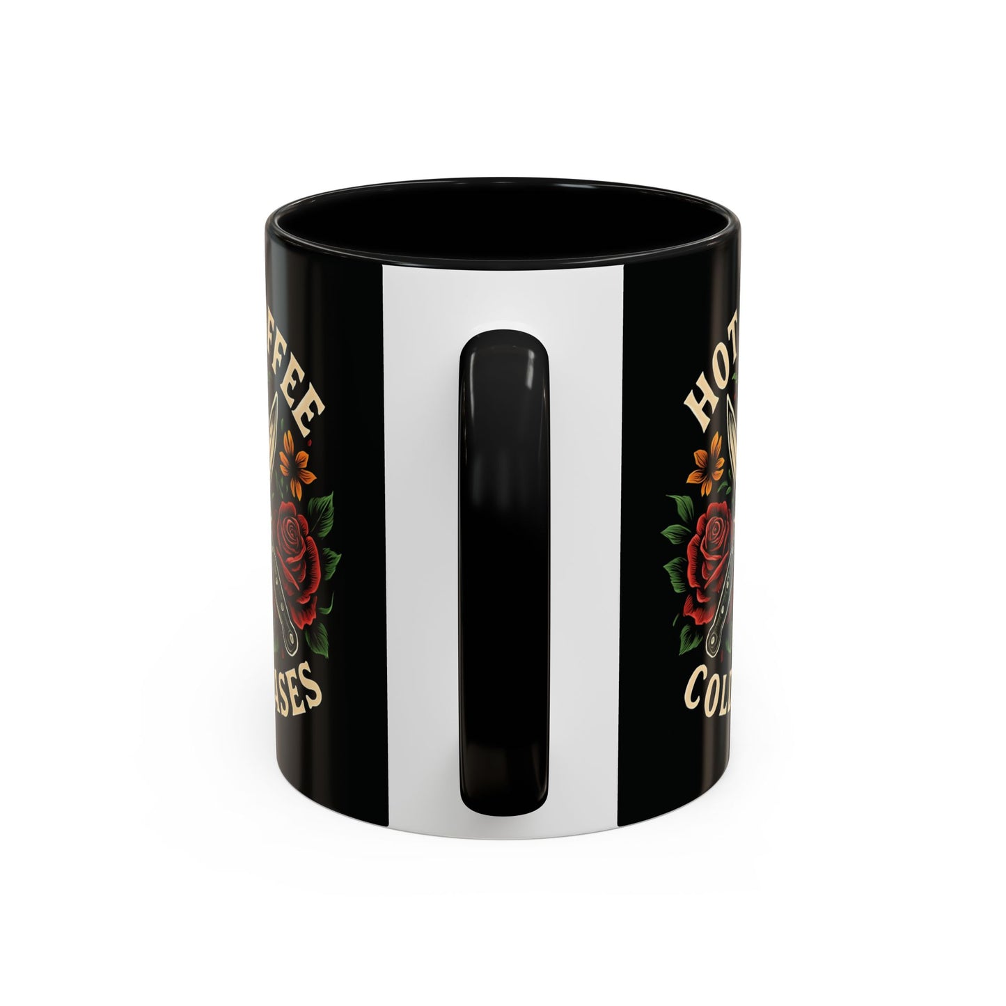Hot Coffee, Cold Cases Mug l True Crime Accent Coffee Cup l Black or Red