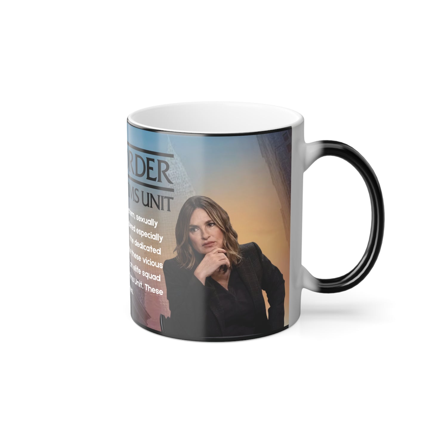 Law & Order SVU Heat Reactive Mug | Color Morph Ceramic Coffee Cup | Gift for Fans