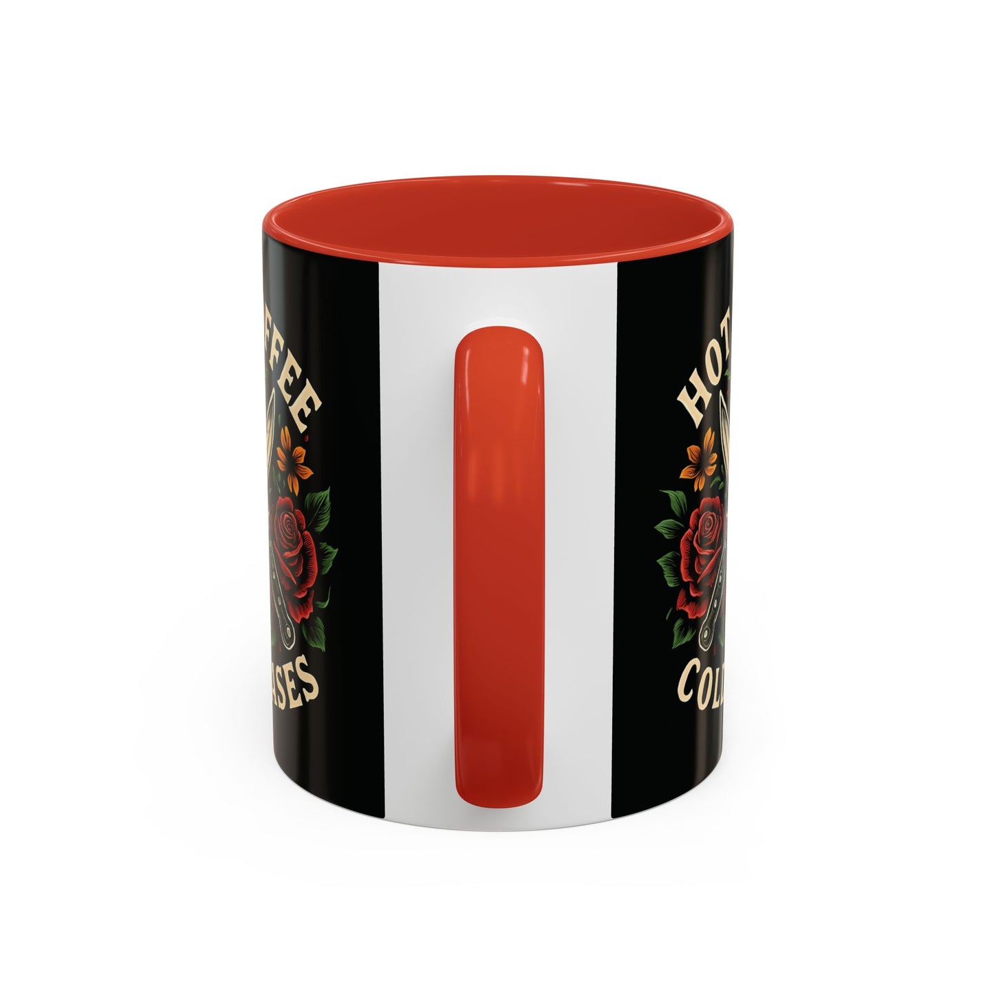 Hot Coffee, Cold Cases Mug l True Crime Accent Coffee Cup l Black or Red