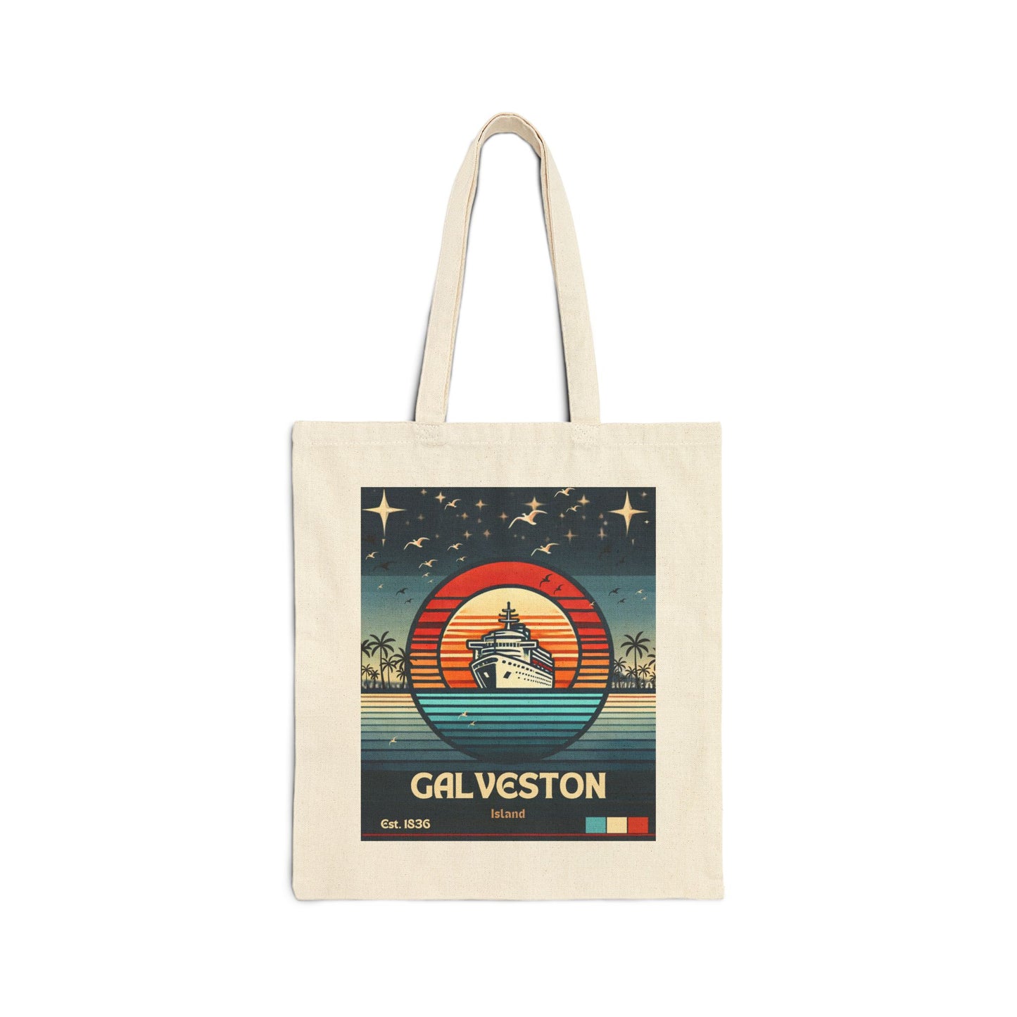 Galveston Island Tote Bag l Retro Cruise Ship Design | Beach & Port Travel Bag | Texas Coast Style