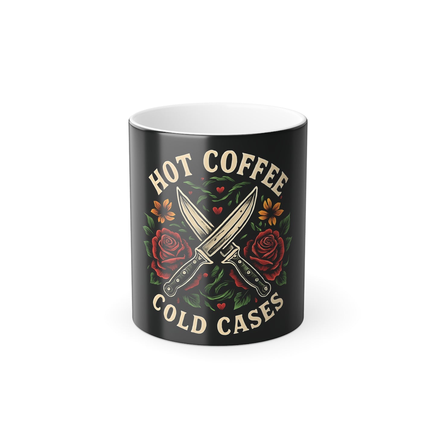 Hot Coffee • Cold Cases – Color‑Morphing, Heat Changing Mug (11 oz) 🔍☕