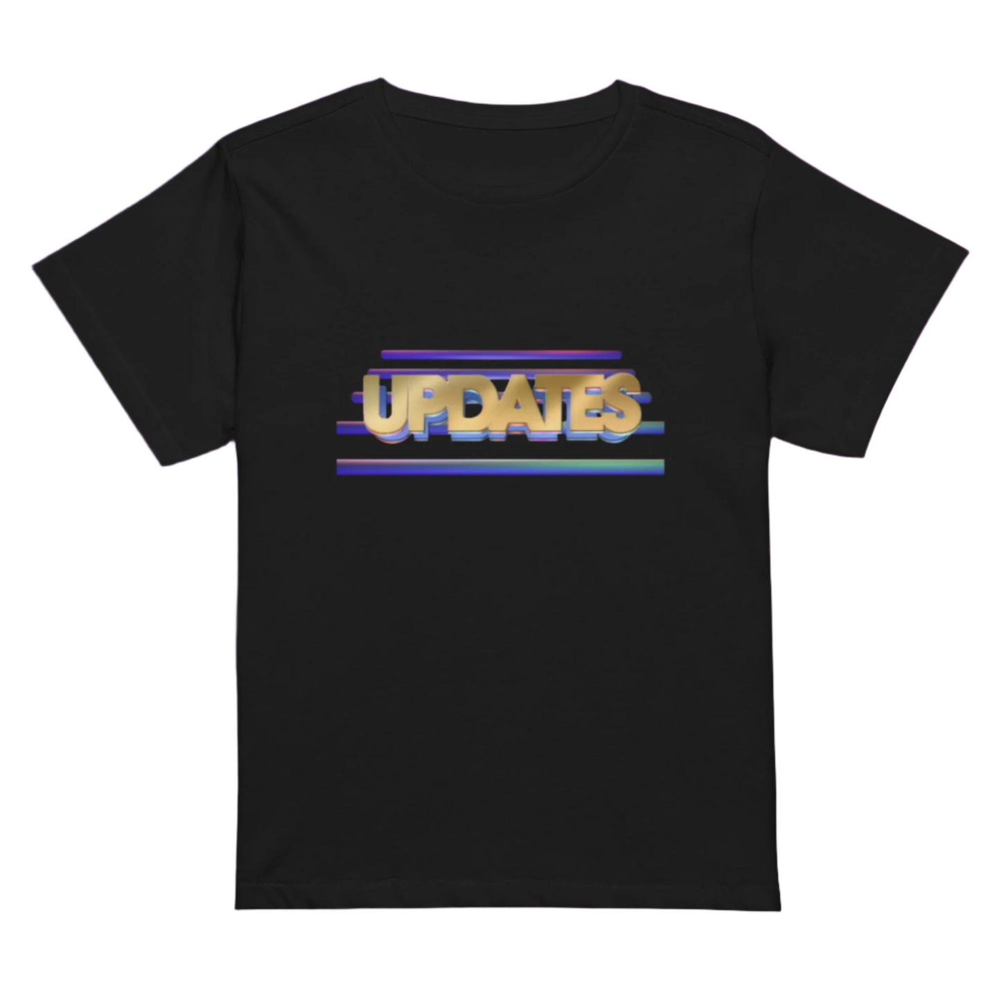 Women's High-Waisted T-Shirt Featuring “Updates” from Unsolved Mysteries