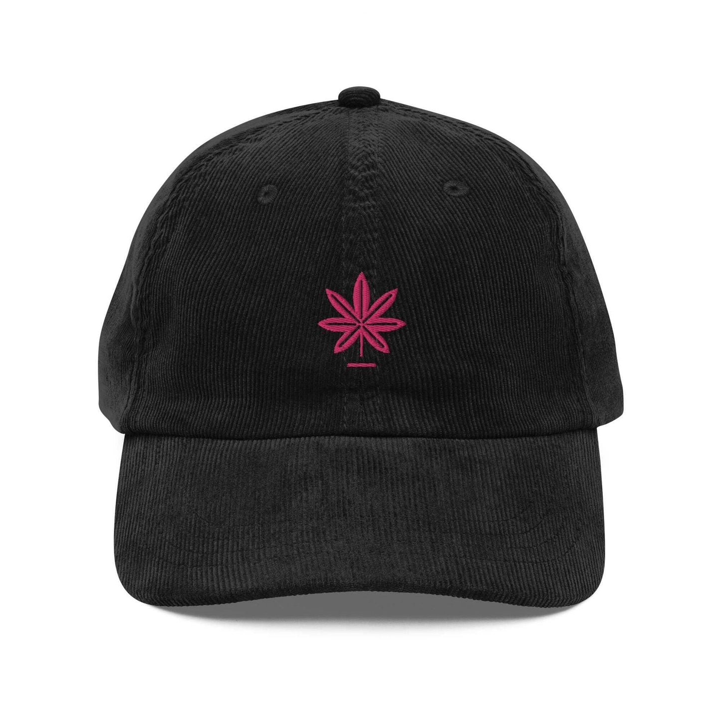 Embroidered Cannabis Hat - Women's Vintage Corduroy Cap - Retro Style, Festival Fashion Accessory