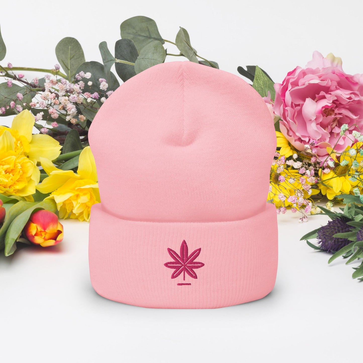 Women’s Weed Hat – THC Embroidered Unisex Beanie – 100% Acrylic, Hypoallergenic, Hand Washable – Stoner Gift