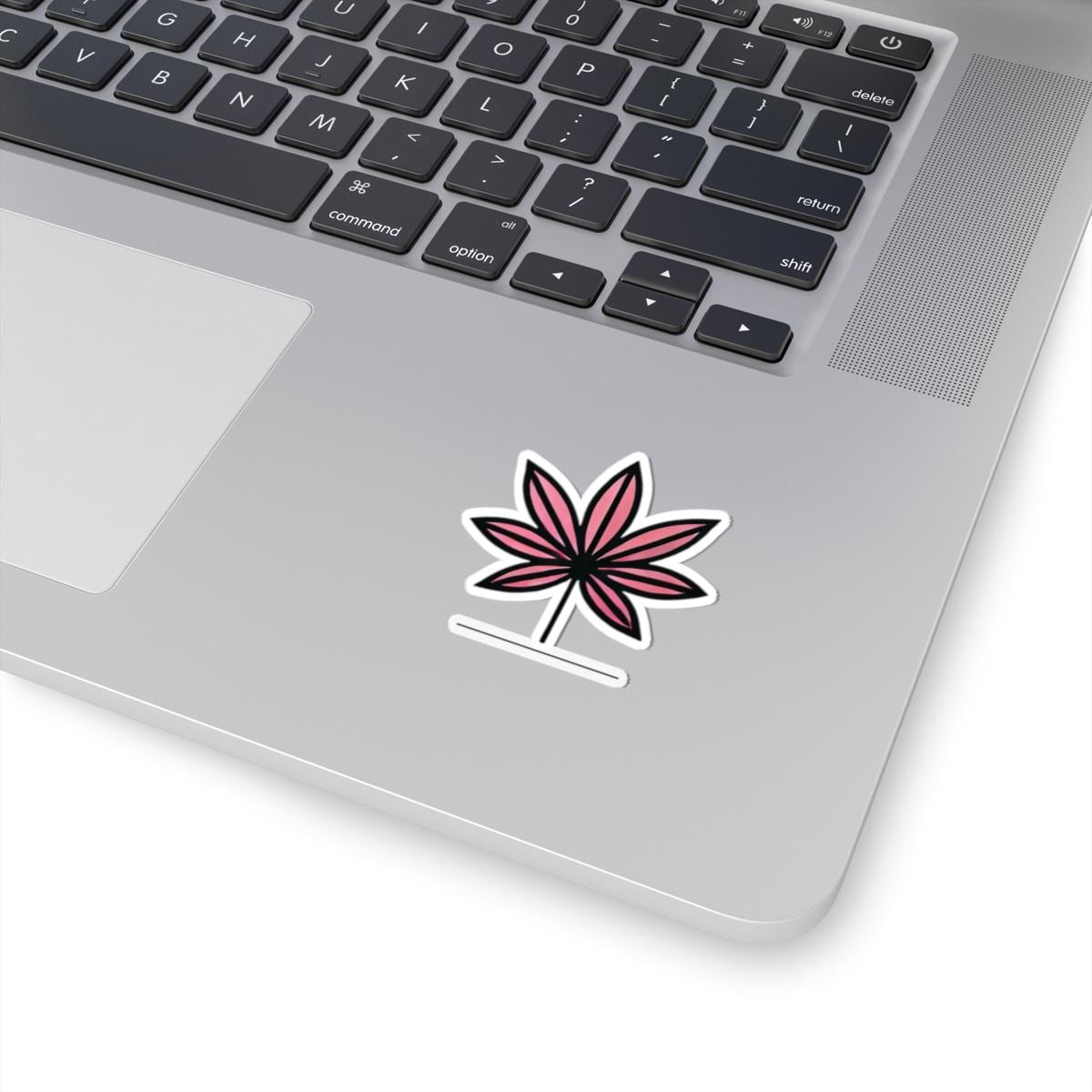 Trendy Hot Pink Weed Leaf Sticker - Vinyl Decal in Various Sizes