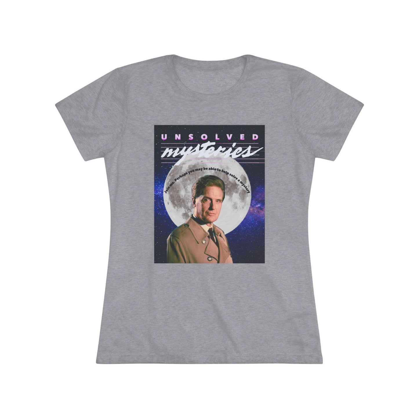 Unsolved Mysteries Women's Triblend Tee, Vintage TV Show Tee, Retro Graphic T-Shirt, Mystery Lover Gift, Casual Wear, Fan Apparel