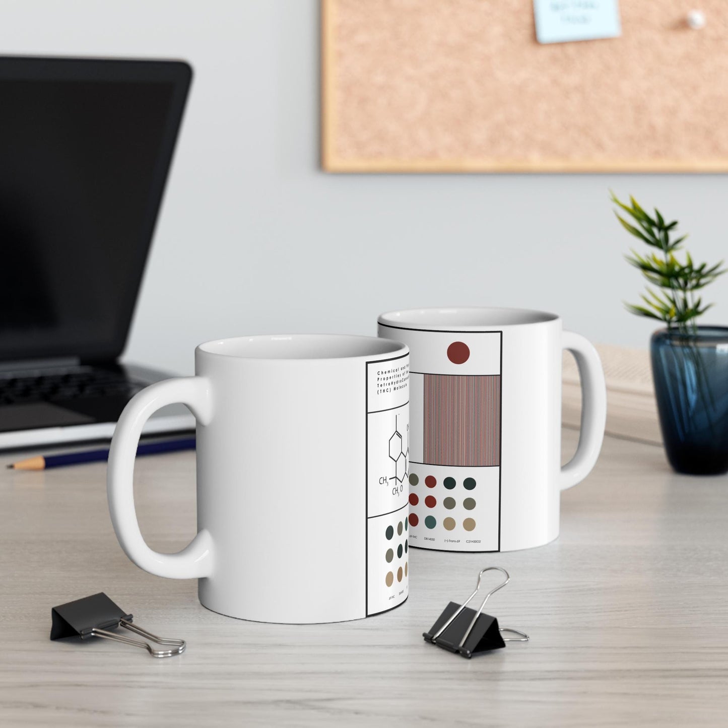 THC Molecule Mug l Cannabis l Themed Mug l Unique Marijuana Design