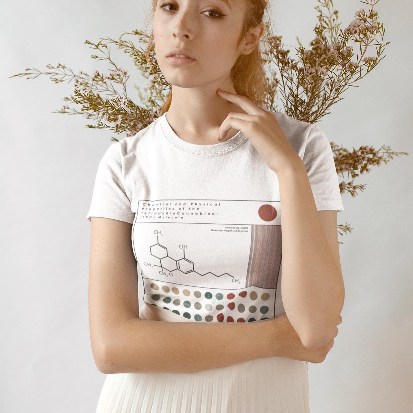 Modern Cannabis Science T-Shirt | CBD & THC Molecule Graphic Tee | Weed Chemistry Shirt