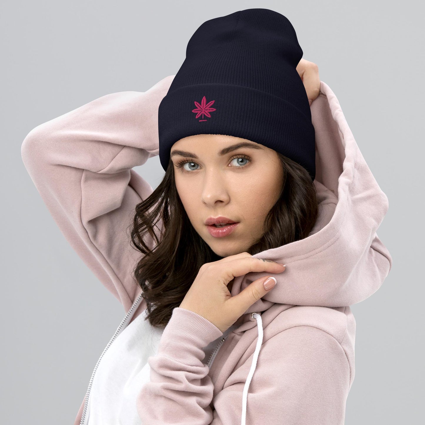 Women’s Weed Hat – THC Embroidered Unisex Beanie – 100% Acrylic, Hypoallergenic, Hand Washable – Stoner Gift