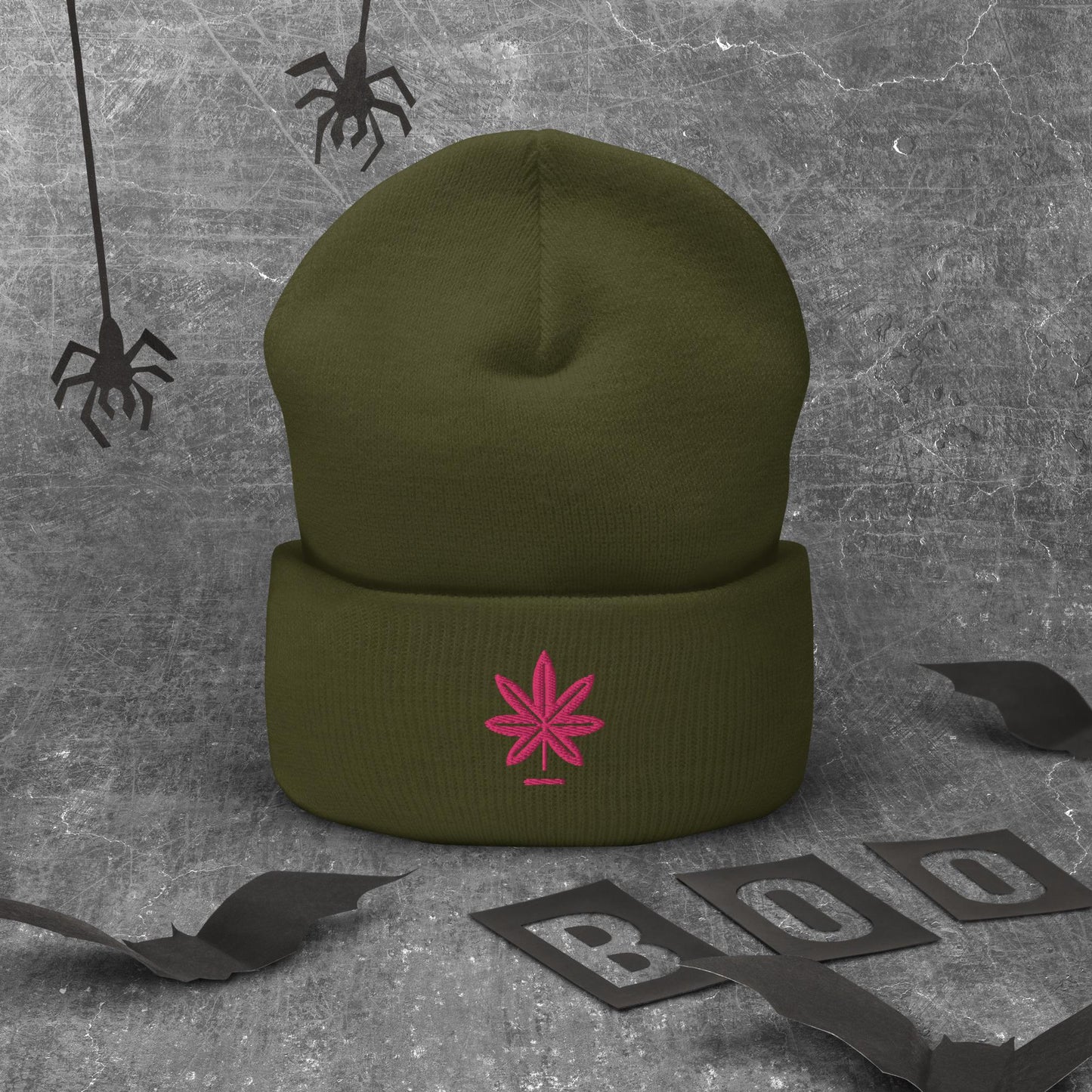 Women’s Weed Hat – THC Embroidered Unisex Beanie – 100% Acrylic, Hypoallergenic, Hand Washable – Stoner Gift