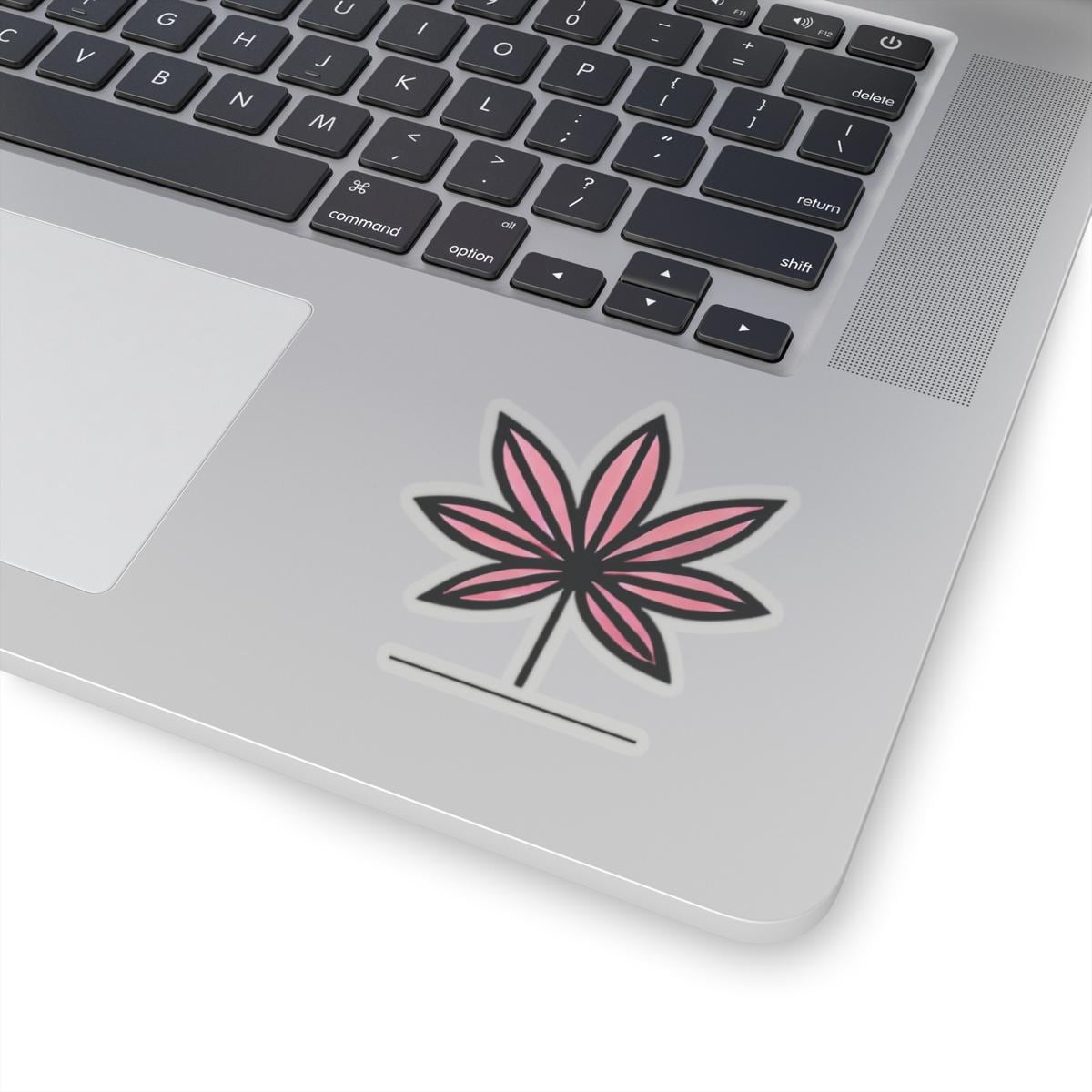Trendy Hot Pink Weed Leaf Sticker - Vinyl Decal in Various Sizes