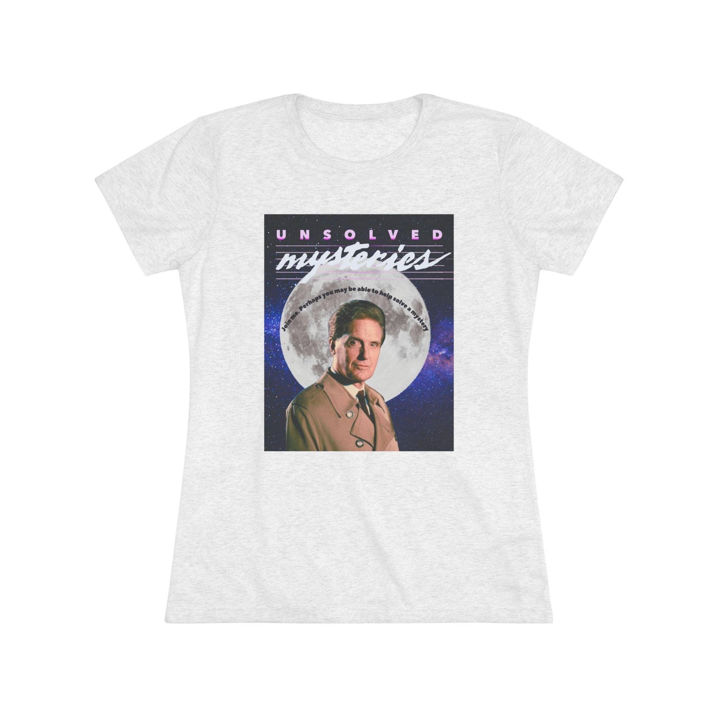 Unsolved Mysteries Women's Triblend Tee, Vintage TV Show Tee, Retro Graphic T-Shirt, Mystery Lover Gift, Casual Wear, Fan Apparel