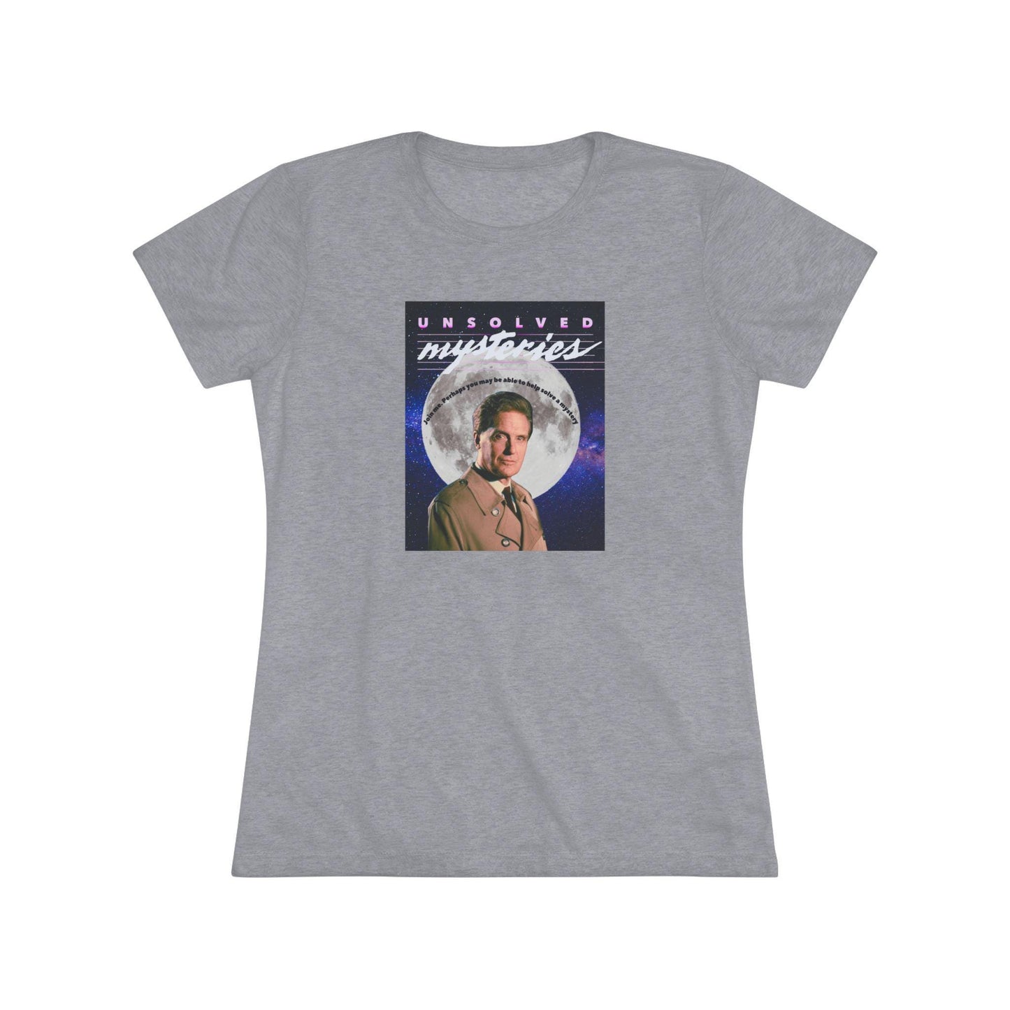 Unsolved Mysteries Women's Triblend Tee, Vintage TV Show Tee, Retro Graphic T-Shirt, Mystery Lover Gift, Casual Wear, Fan Apparel