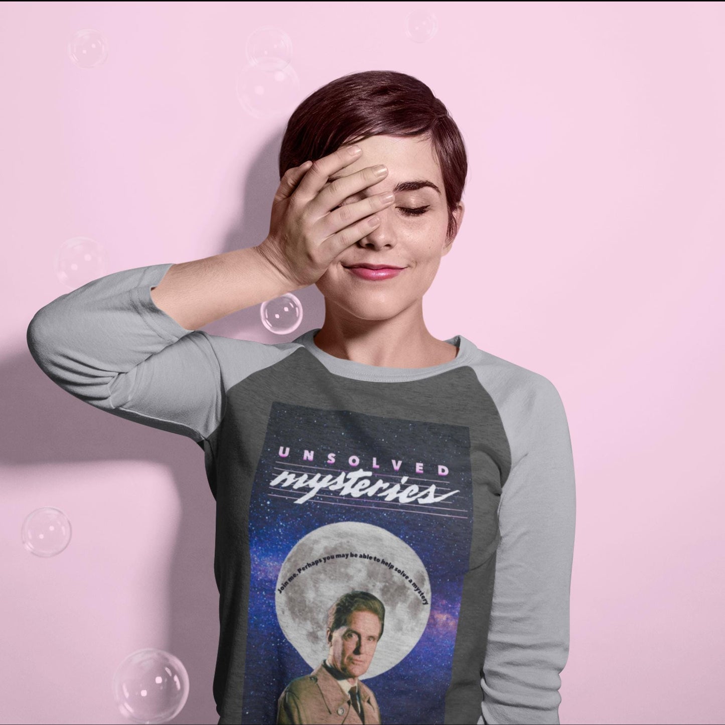Unsolved Mysteries Vintage Raglan T-Shirt | Retro 80s TV Show Baseball Tee | Classic True Crime Fan Shirt | Two Color Options Available