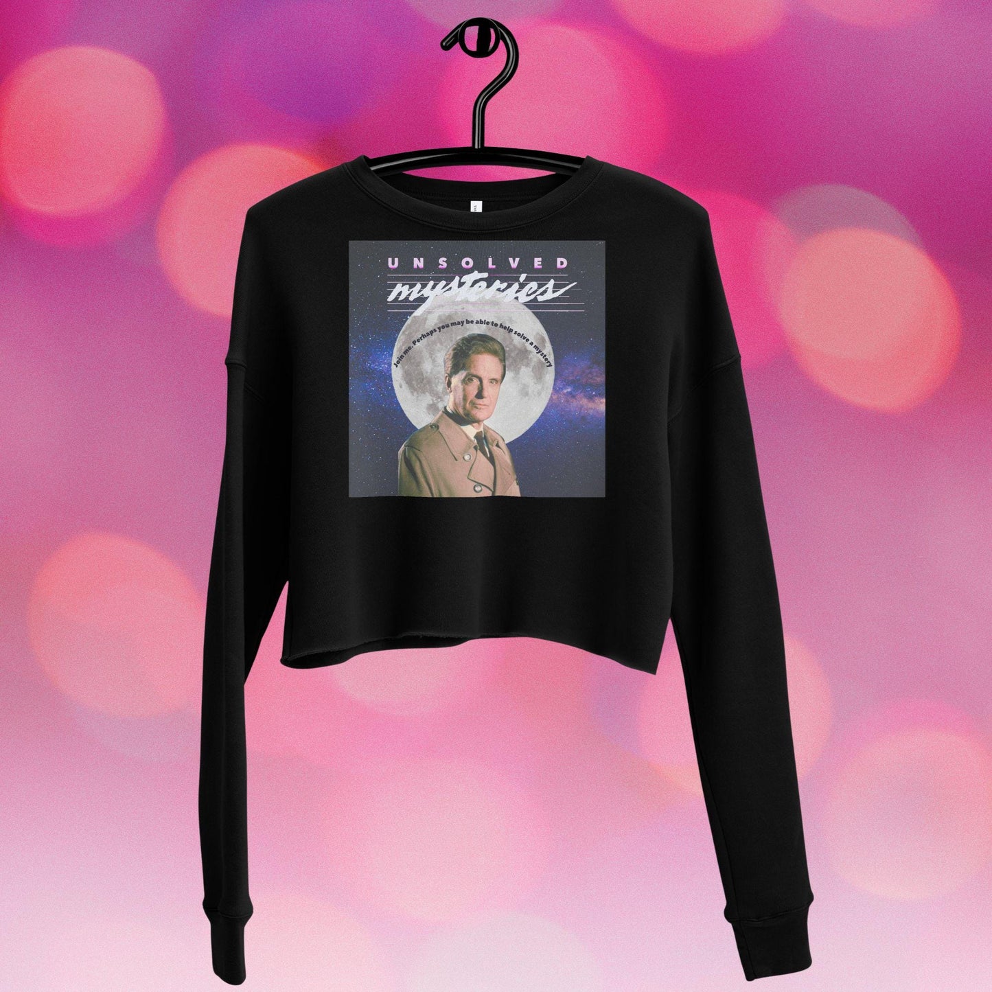 Vintage Unsolved Mysteries Cropped Sweatshirt | Retro 80s TV Show Cropped Sweater | Classic Unsolved Mysteries Fan Sweatshirt