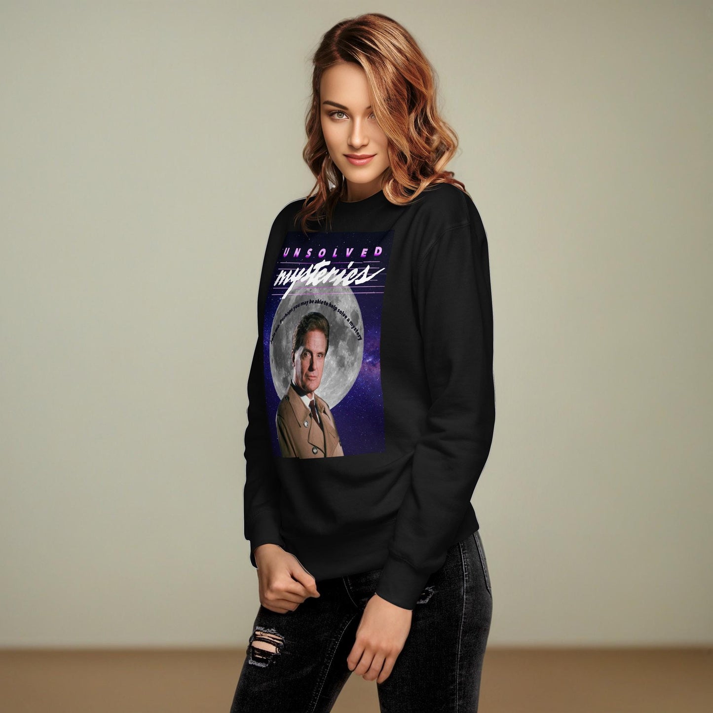 Vintage Unsolved Mysteries Sweatshirt - Retro Long Sleeve Tee W Robert Stack