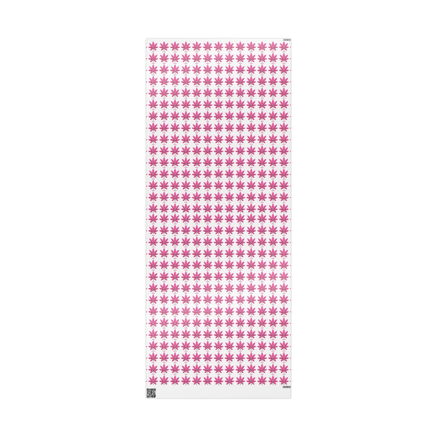Hot Pink Marijuana Leaf Print Wrapping Paper l Bold & Unique Gift Wrap for Weed Lovers