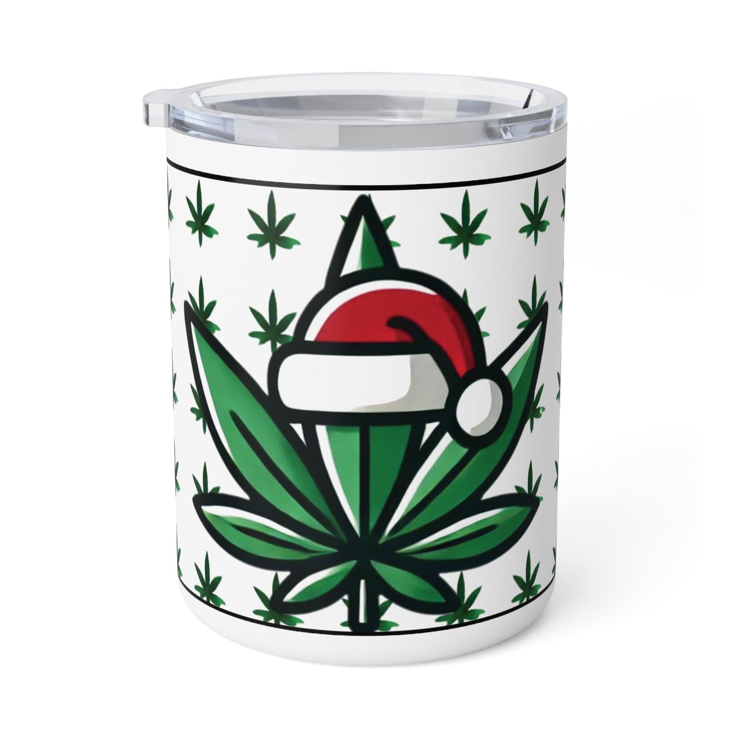 Personalized Marijuana-Themed Insulated Mug | Personalized Stoner Christmas Gift | Cannabis Leaf Holiday Cup