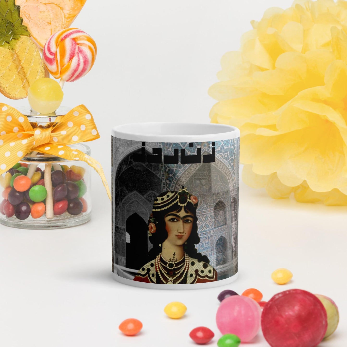 Persian Princess Qajar Mug l Retro Modern Art