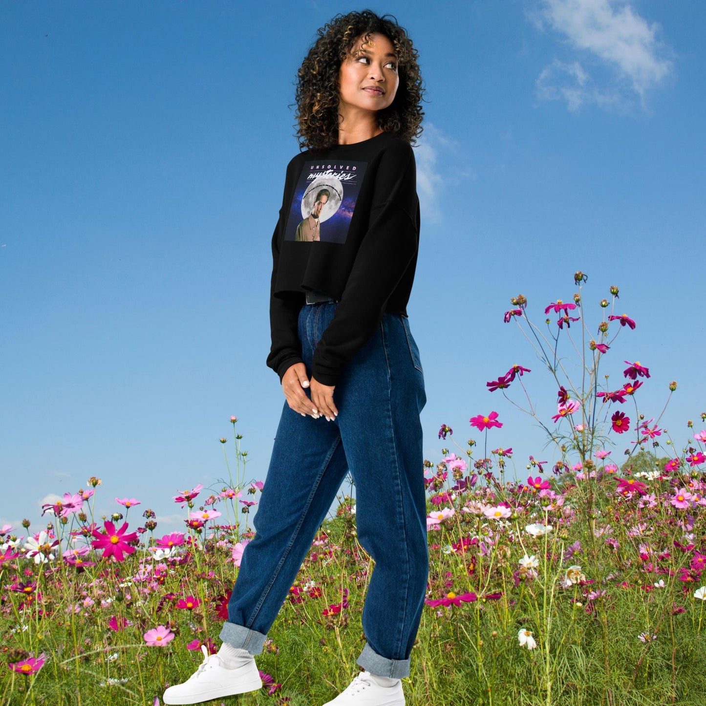 Vintage Unsolved Mysteries Cropped Sweatshirt | Retro 80s TV Show Cropped Sweater | Classic Unsolved Mysteries Fan Sweatshirt
