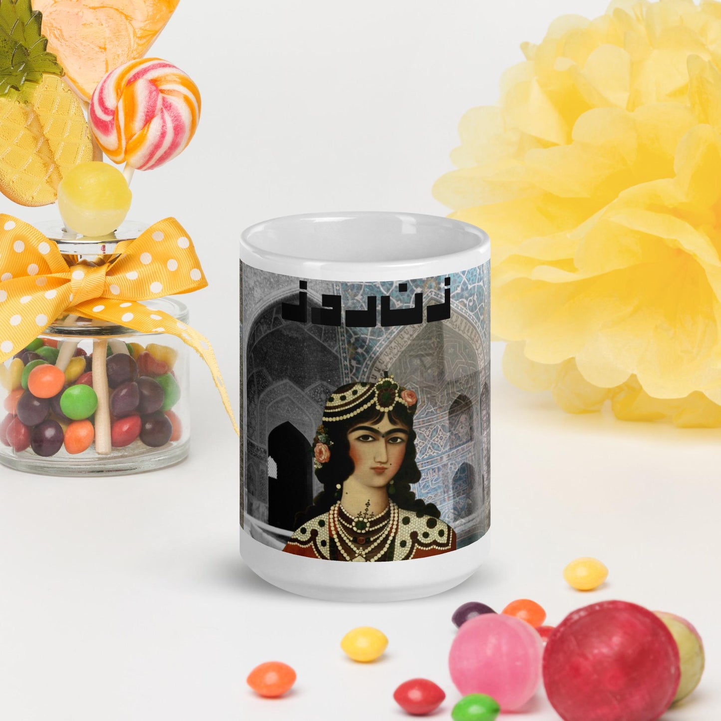 Persian Princess Qajar Mug l Retro Modern Art