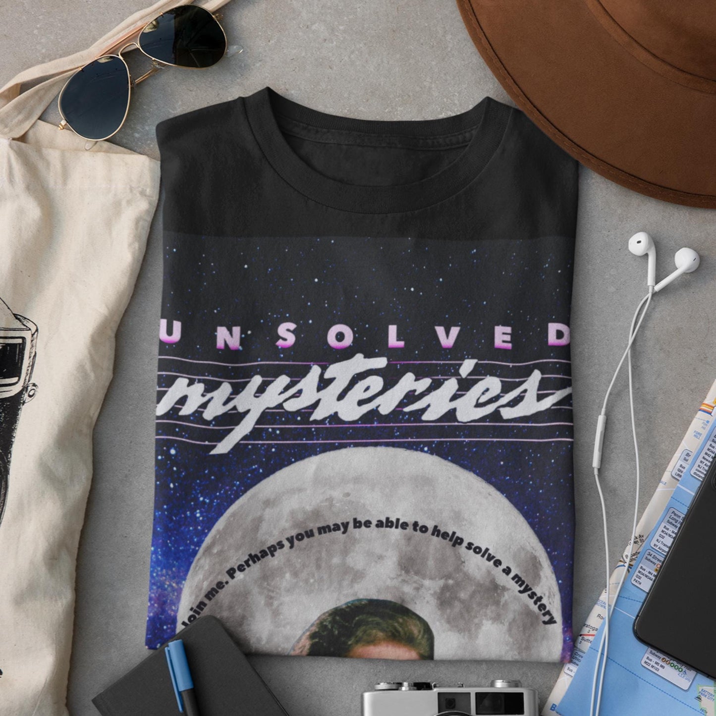 Vintage Unsolved Mysteries V-Neck T-Shirt | Retro 80s TV Show Women's V-Neck | Classic Unsolved Mysteries Fan Tee