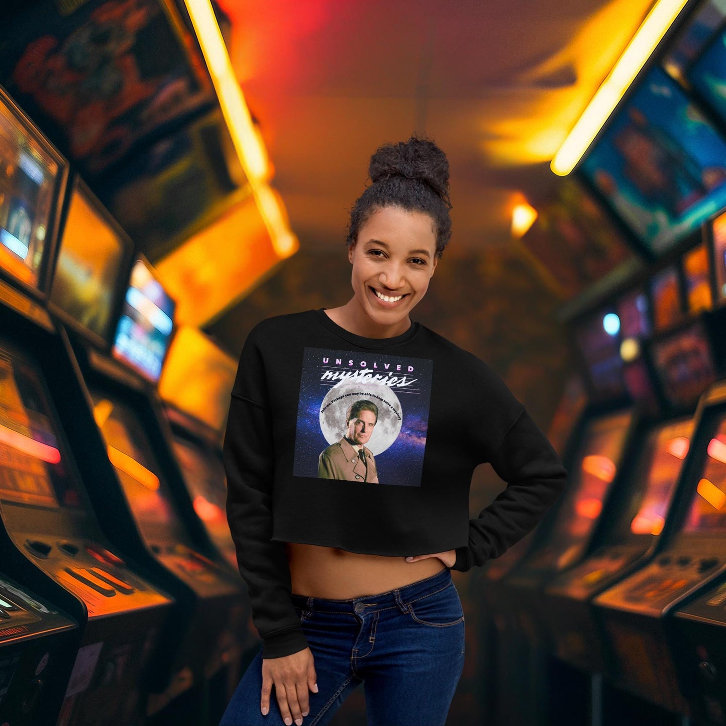 Vintage Unsolved Mysteries Cropped Sweatshirt | Retro 80s TV Show Cropped Sweater | Classic Unsolved Mysteries Fan Sweatshirt