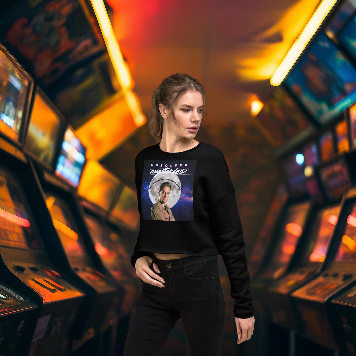 Vintage Unsolved Mysteries Cropped Sweatshirt | Retro 80s TV Show Cropped Sweater | Classic Unsolved Mysteries Fan Sweatshirt