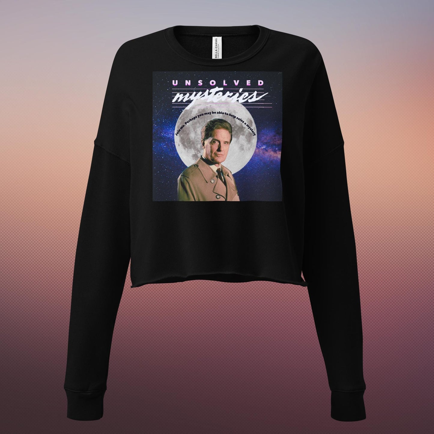 Vintage Unsolved Mysteries Cropped Sweatshirt | Retro 80s TV Show Cropped Sweater | Classic Unsolved Mysteries Fan Sweatshirt