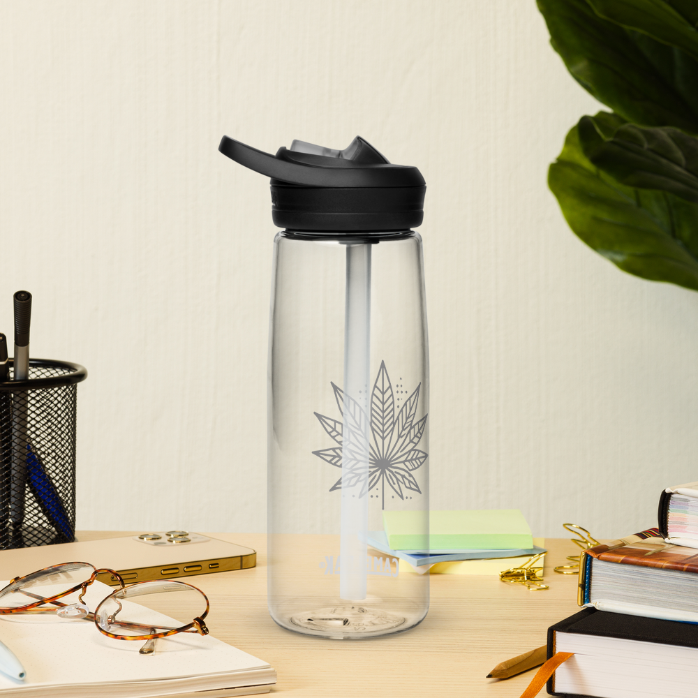 Modern Cannabis Leaf Water Bottle – 25 oz BPA-Free Reusable Sports Bottle