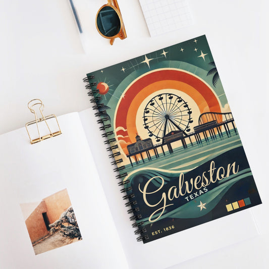 Galveston Vintage Spiral Notebook - Ruled Line for Creative Minds