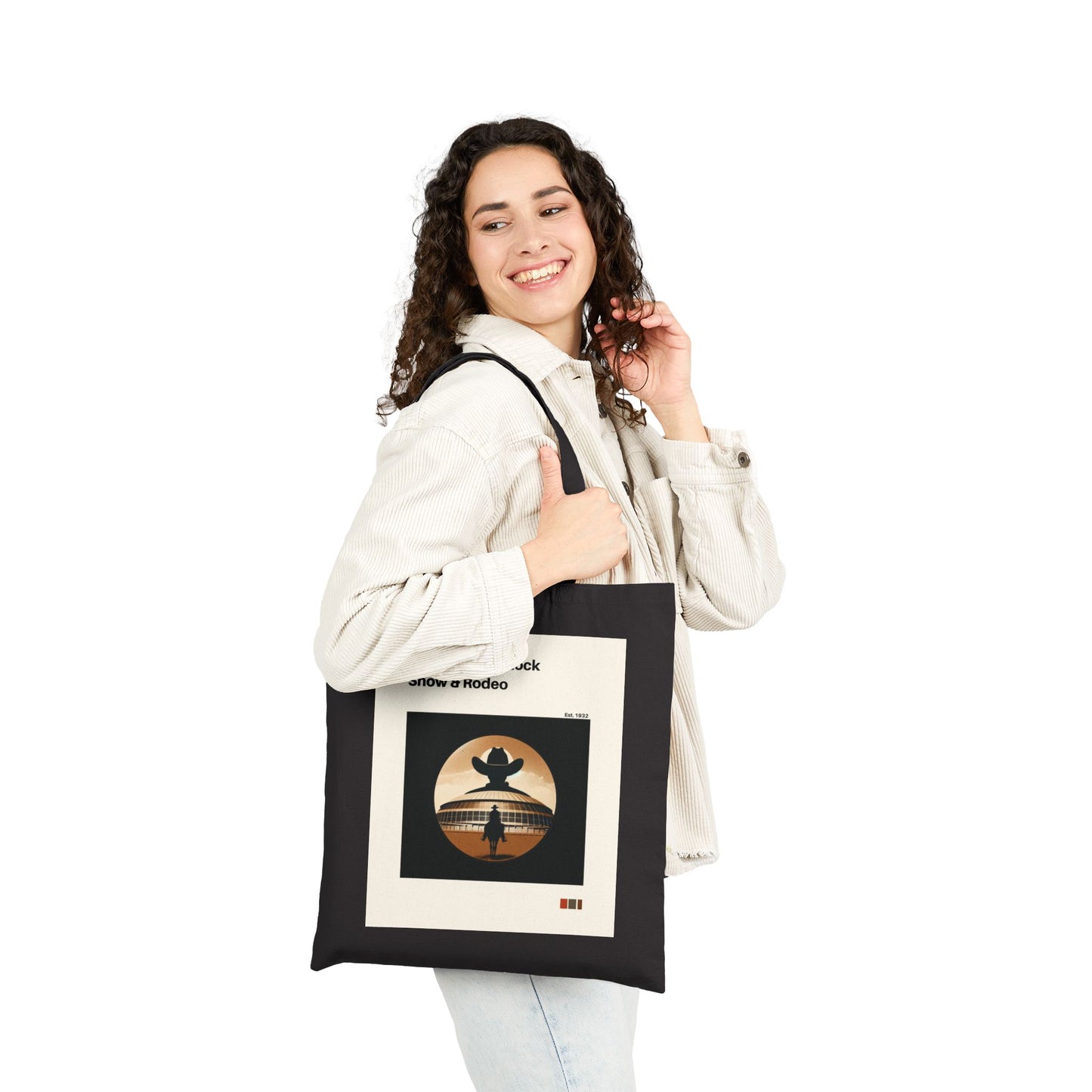 Houston Rodeo Tote Bag l Vintage Western Style with Astrodome | Eco-Friendly Houston Livestock Show Bag