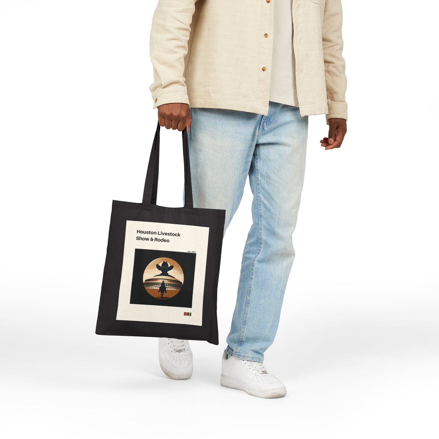 Houston Rodeo Tote Bag l Vintage Western Style with Astrodome | Eco-Friendly Houston Livestock Show Bag