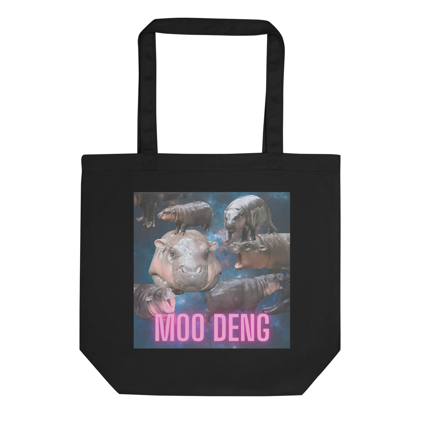 Moo Deng Pygmy Hippo Tote Bag | Moo Deng Hippo Design