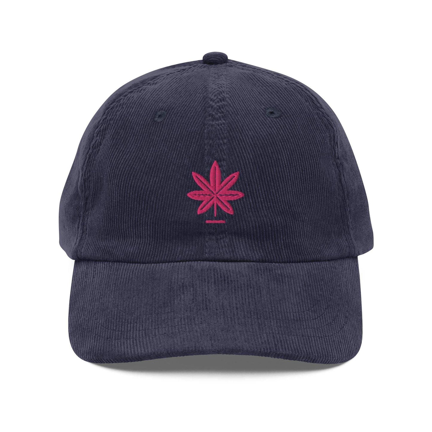 Embroidered Cannabis Hat - Women's Vintage Corduroy Cap - Retro Style, Festival Fashion Accessory