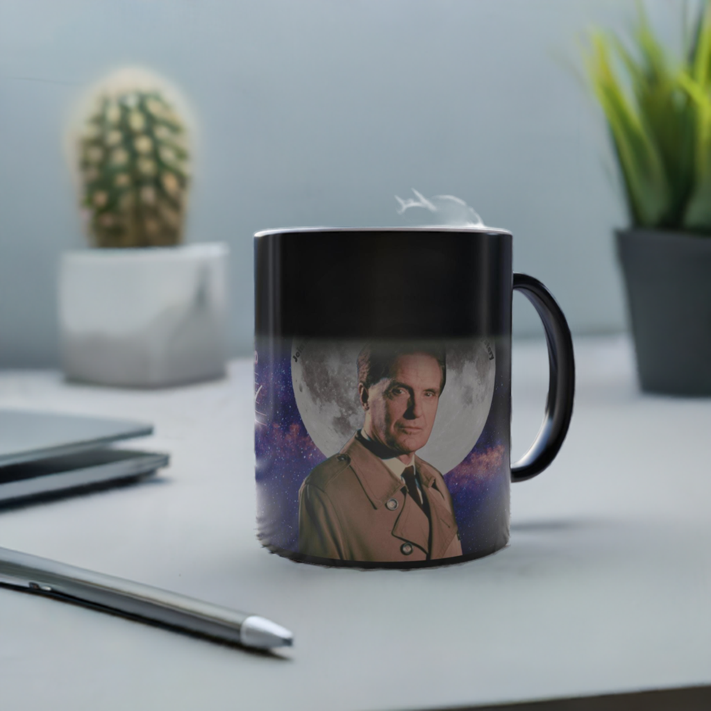 Unsolved Mysteries Color-Changing Mug | Retro 80s TV Show Heat-Sensitive Coffee Cup | Robert Stack Mug