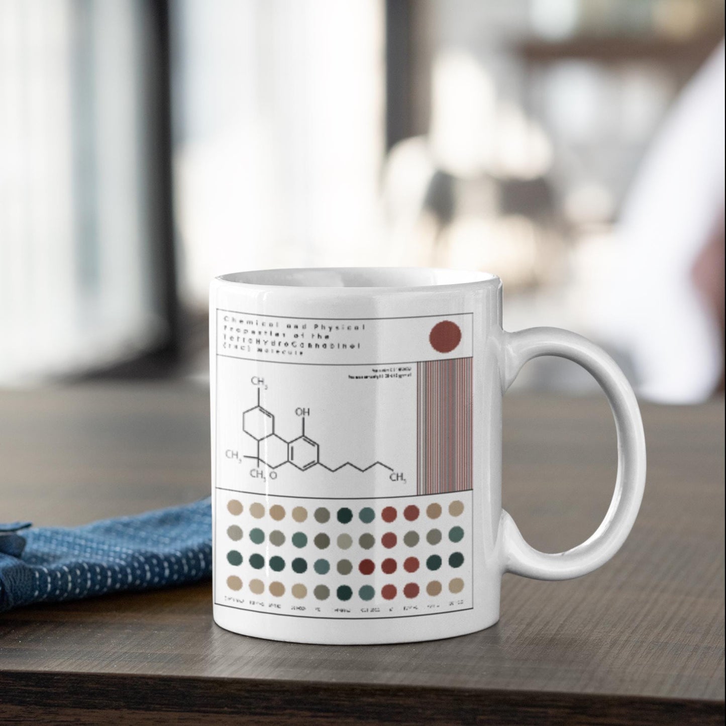 THC Molecule Mug l Cannabis l Themed Mug l Unique Marijuana Design