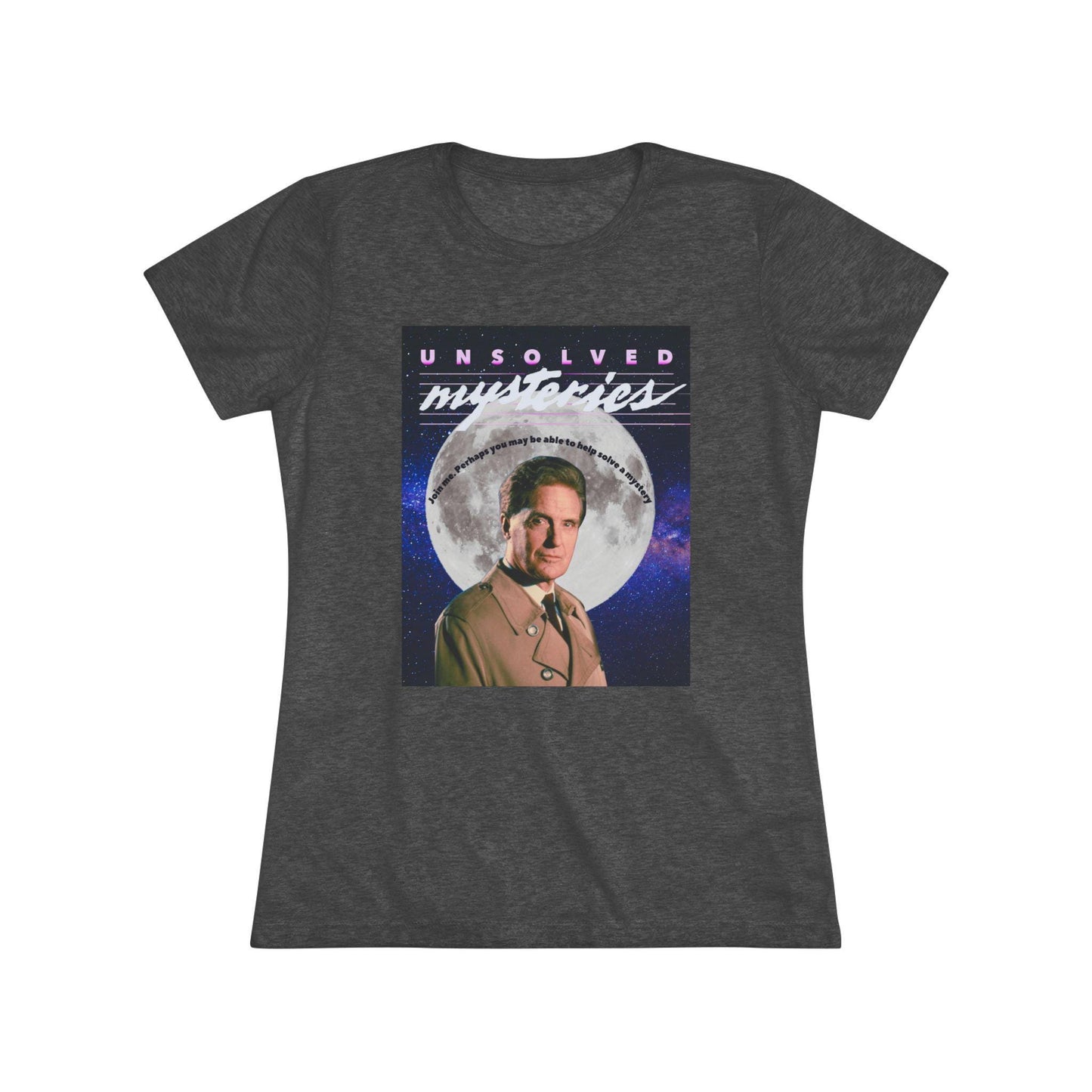 Unsolved Mysteries Women's Triblend Tee, Vintage TV Show Tee, Retro Graphic T-Shirt, Mystery Lover Gift, Casual Wear, Fan Apparel