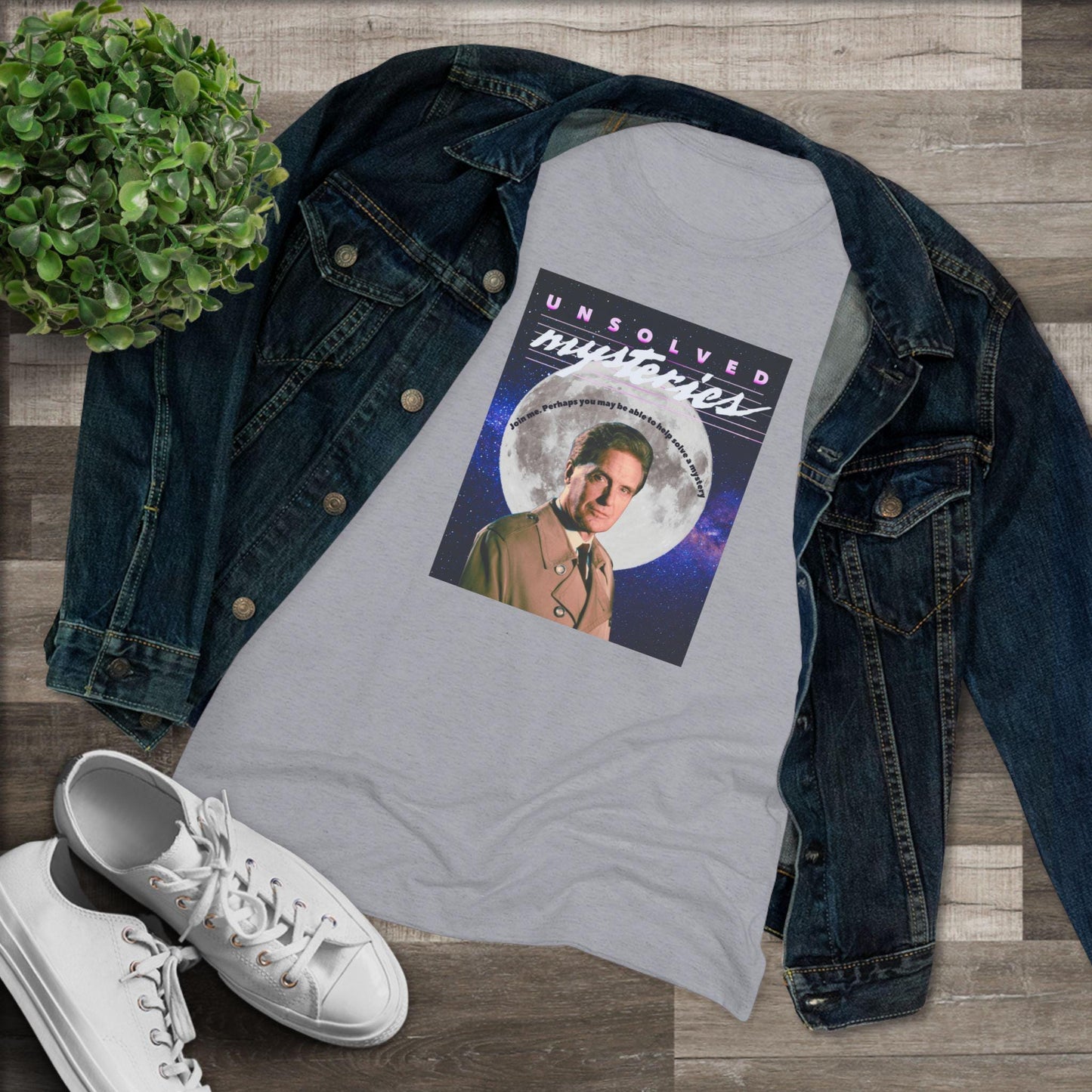 Unsolved Mysteries Women's Triblend Tee, Vintage TV Show Tee, Retro Graphic T-Shirt, Mystery Lover Gift, Casual Wear, Fan Apparel