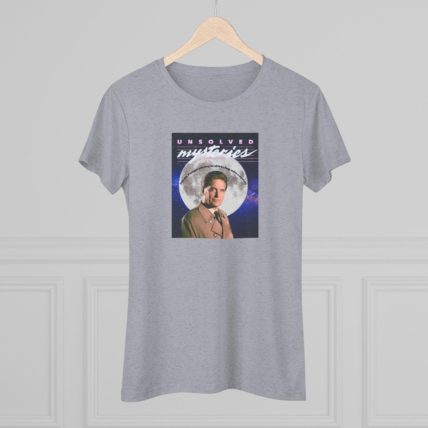 Unsolved Mysteries Women's Triblend Tee, Vintage TV Show Tee, Retro Graphic T-Shirt, Mystery Lover Gift, Casual Wear, Fan Apparel
