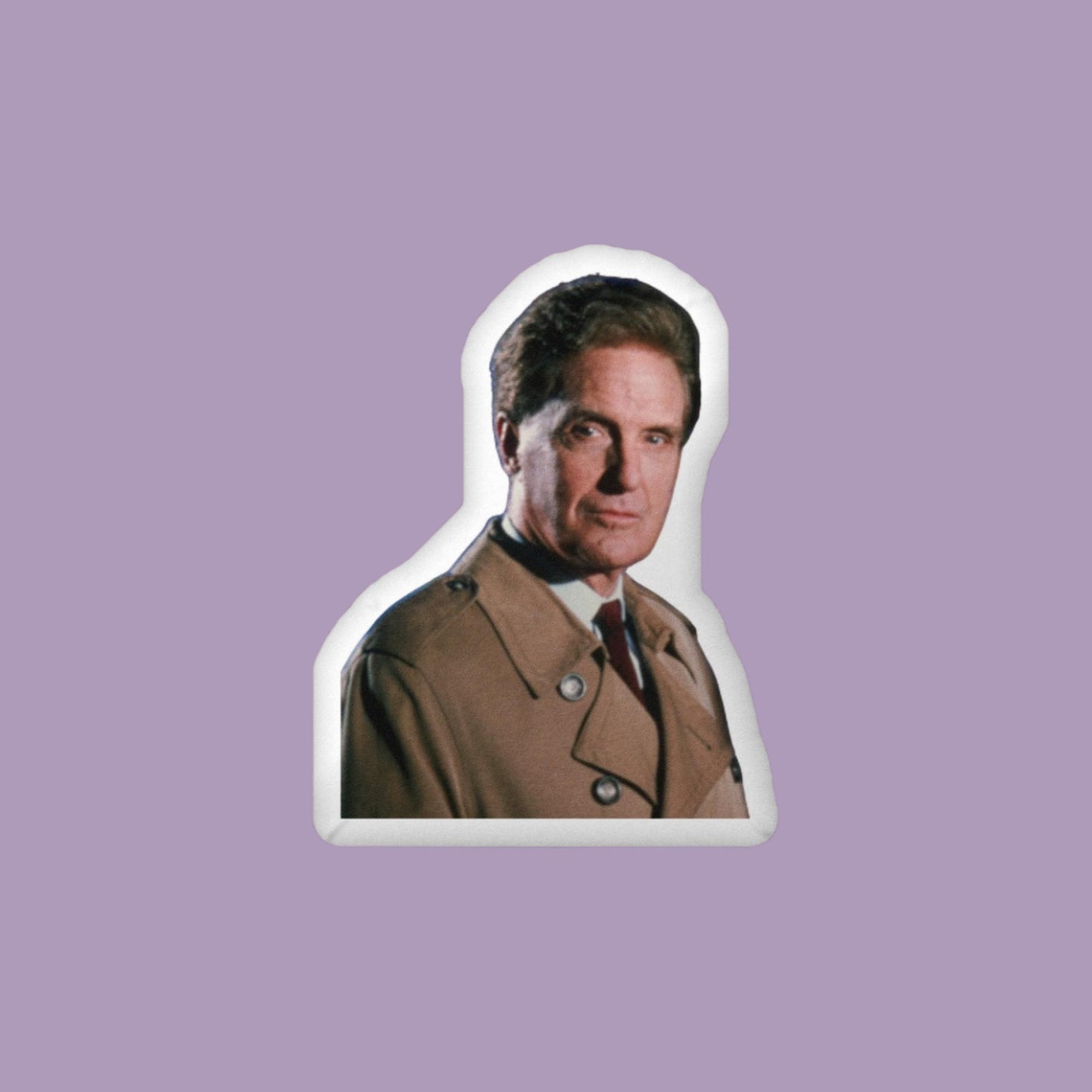 Robert Stack Unsolved Mysteries Pillow | Custom Shaped Throw Pillow | 80s & 90s TV Show Host Pillow | True Crime Fan Decor