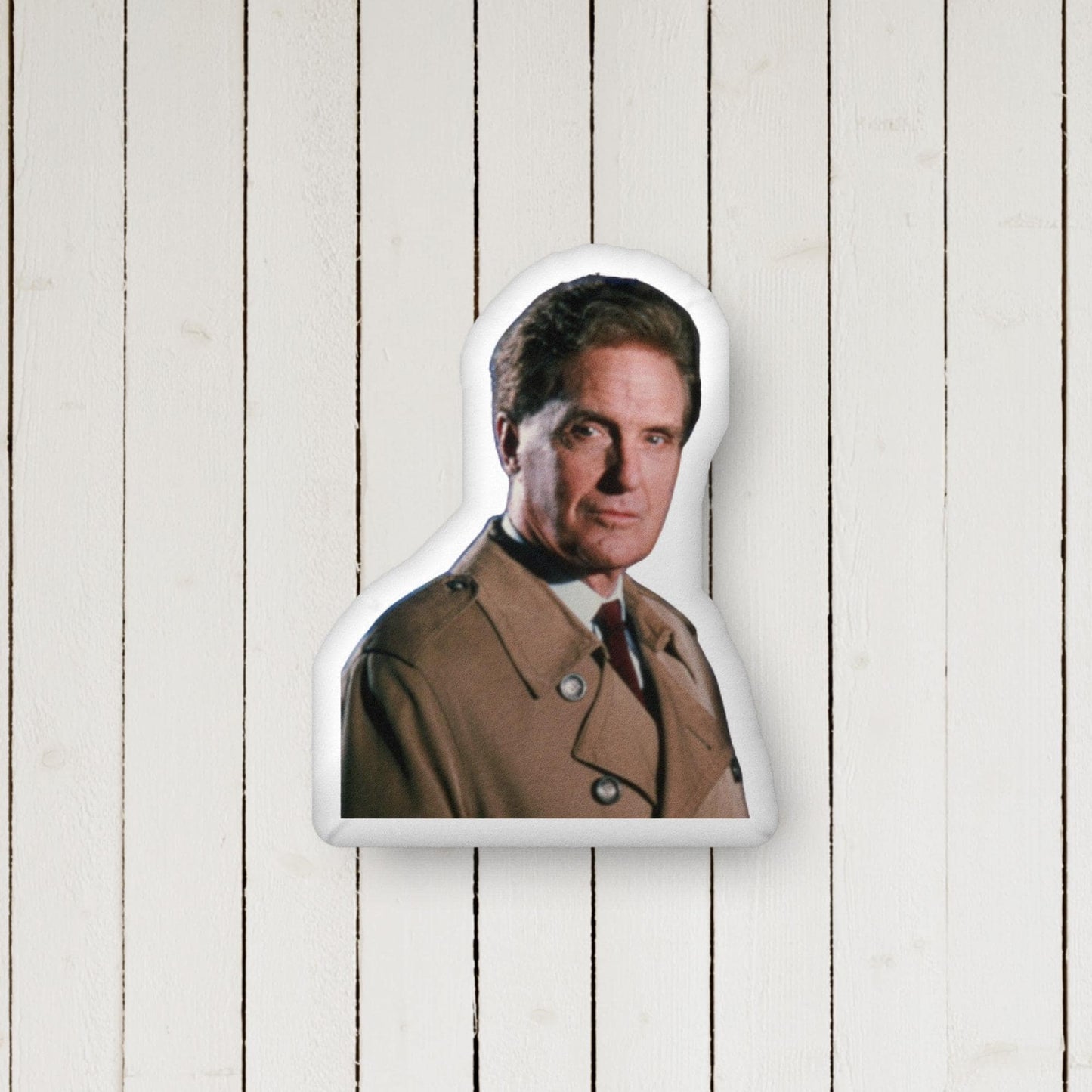 Robert Stack Unsolved Mysteries Pillow | Custom Shaped Throw Pillow | 80s & 90s TV Show Host Pillow | True Crime Fan Decor