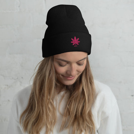 Women’s Weed Hat – THC Embroidered Unisex Beanie – 100% Acrylic, Hypoallergenic, Hand Washable – Stoner Gift