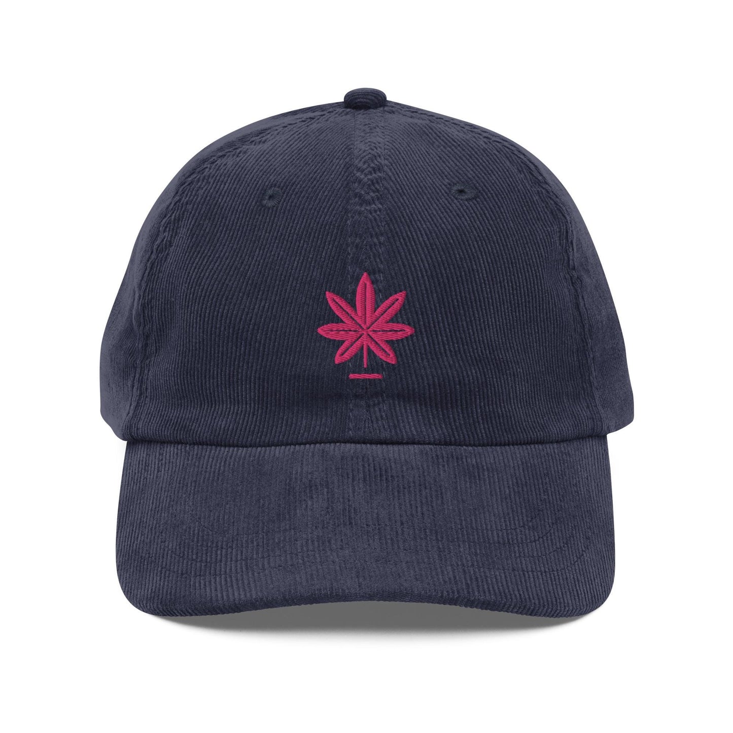 Embroidered Cannabis Hat - Women's Vintage Corduroy Cap - Retro Style, Festival Fashion Accessory