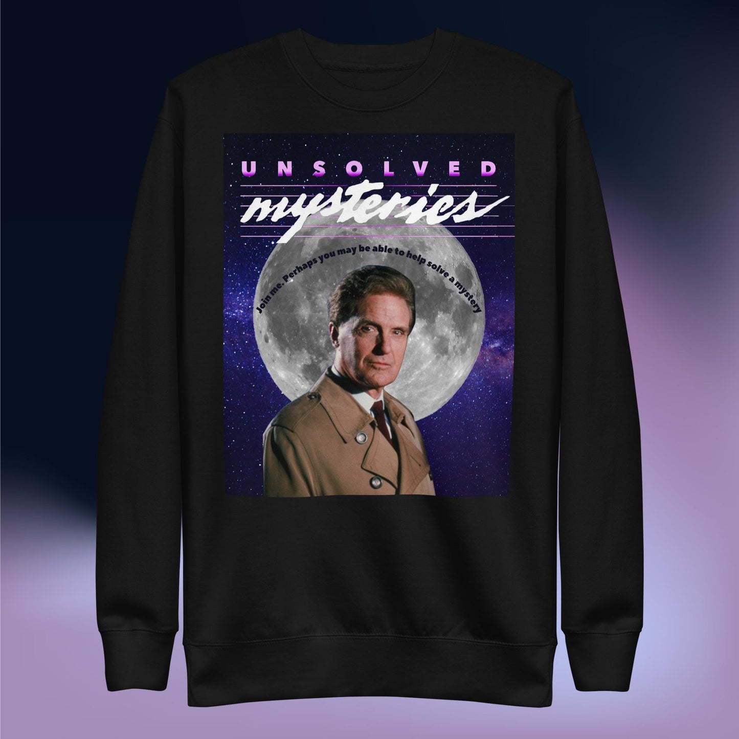 Vintage Unsolved Mysteries Sweatshirt - Retro Long Sleeve Tee W Robert Stack